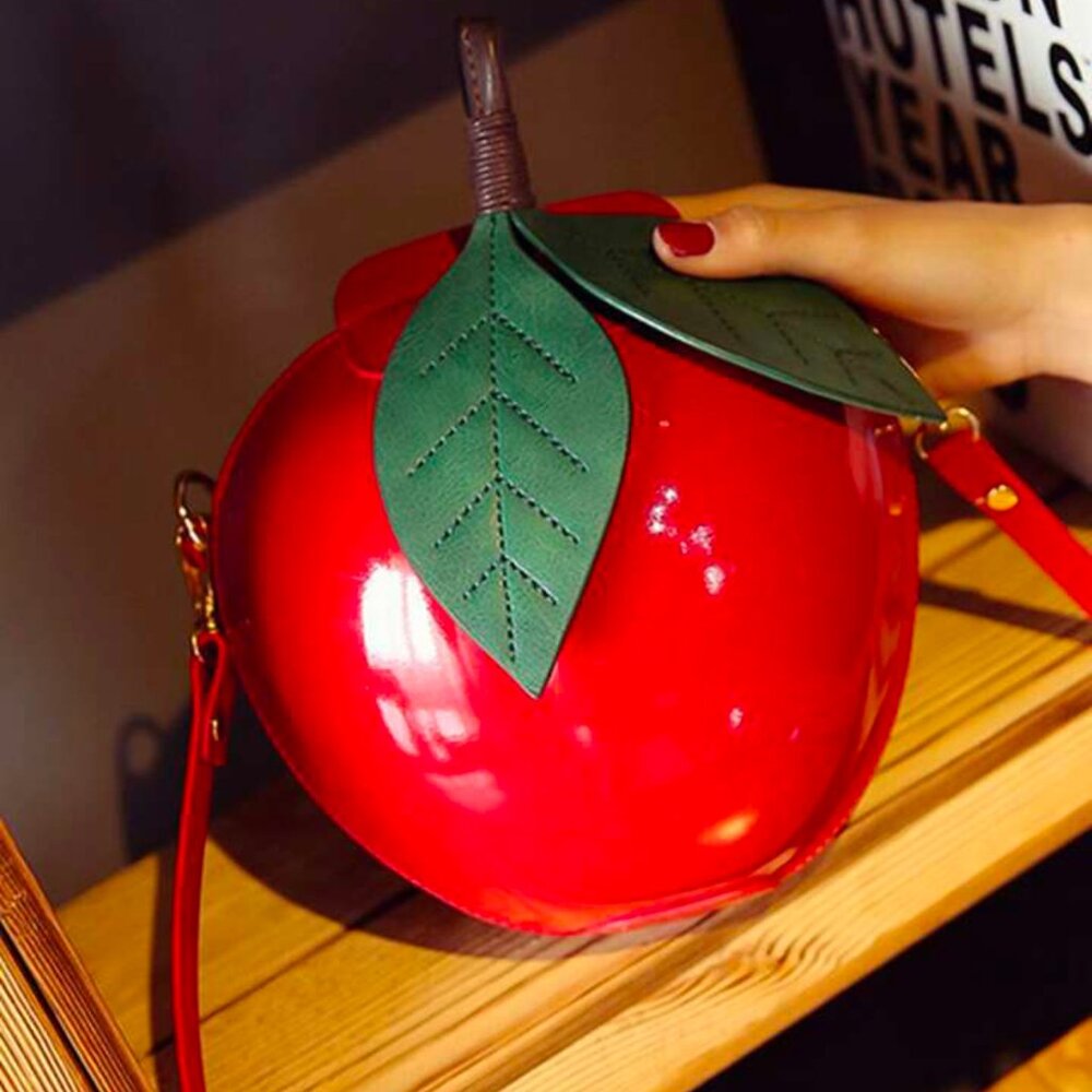 Cute Apple-Shaped Crossbody Bag – Fashion Cartoon Mini Purse - Picture 6 of 6